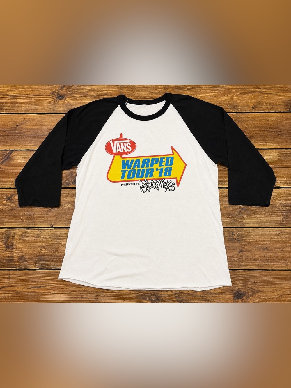 Vans Warped Tour 2018 Final Full Cross Country Tour Raglan Shirt Men’s Medium